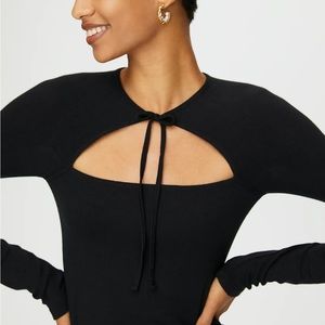 Aritzia Carla Tie Long-sleeve Top - M